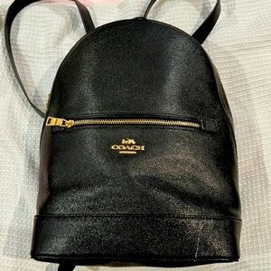 Coach black leather Kenley backpack